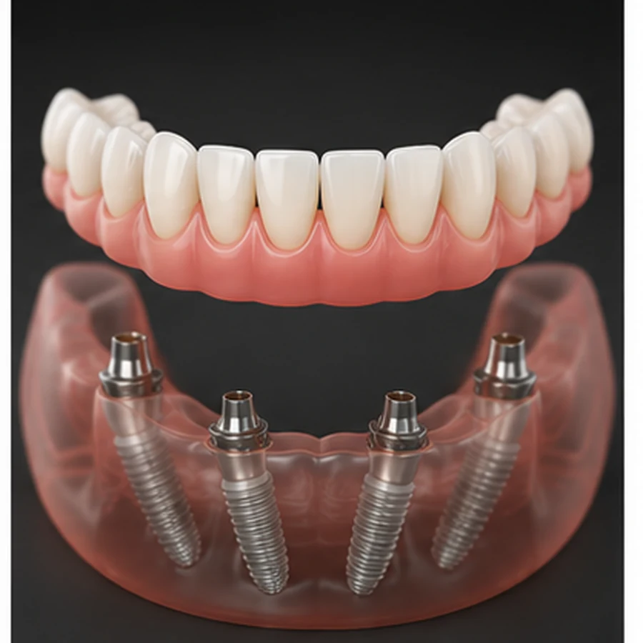 All-on-4 ve All-on-6 implant tedavisi ile sabit diş uygulaması