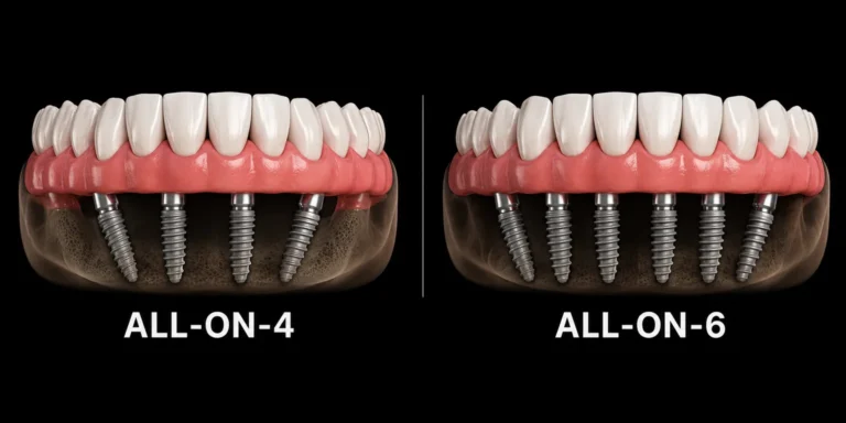 All-on-4 ve All-on-6 tedavisinde dört ve altı implant yerleşiminin karşılaştırılması